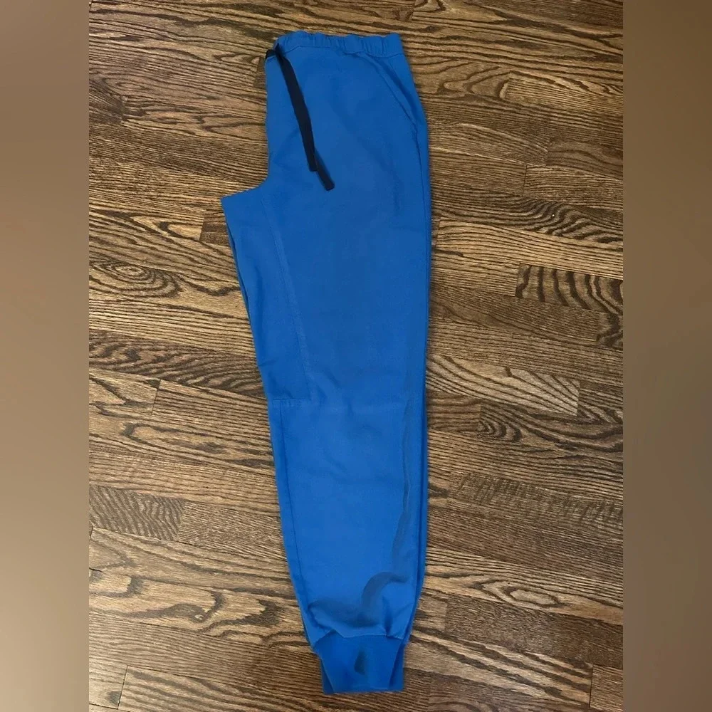 FIGS Blue Scrub Jogger Pants Tapered Athletic Fit Medical Workwear Men’s Large
